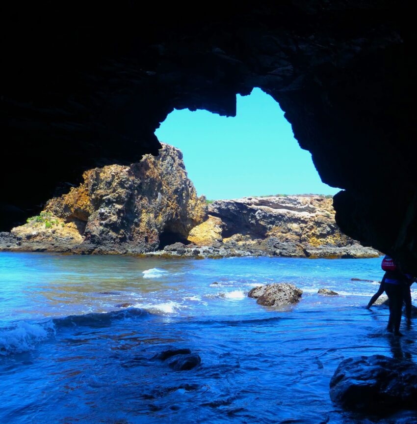 Pacific Ocean views from one of the Channel Island's many caves. Noreen Kompanik photos.