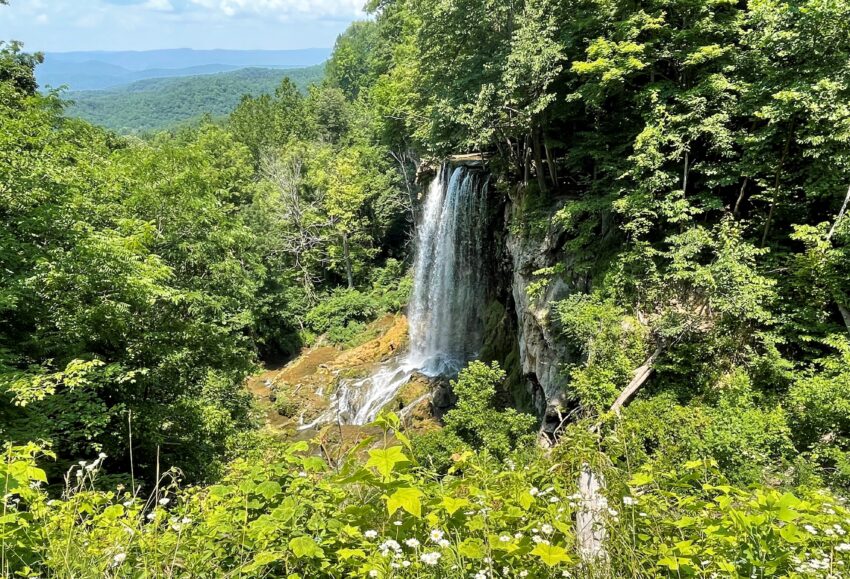 Falling Springs Falls near Clifton Forge is another place that Thomas Jefferson visited.