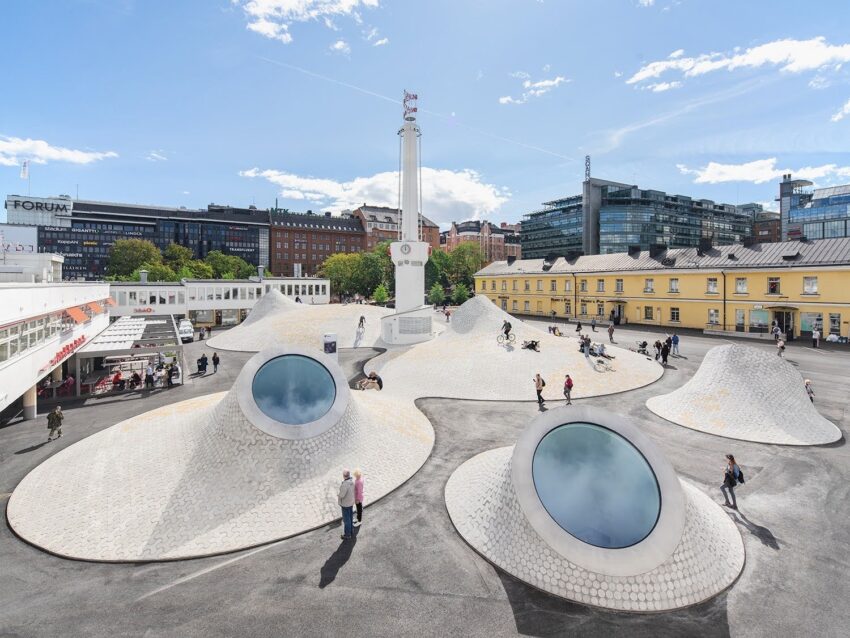 Amos Rex is a new type of art museum. The museum's underground annex is built beneath the Lasipalatsi Square © Mika Huisman Visit Finland