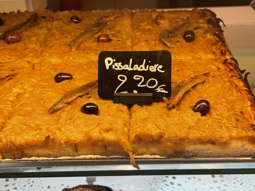 Pissaladiere, an onion tart, is a classic Nice dish available everywhere.