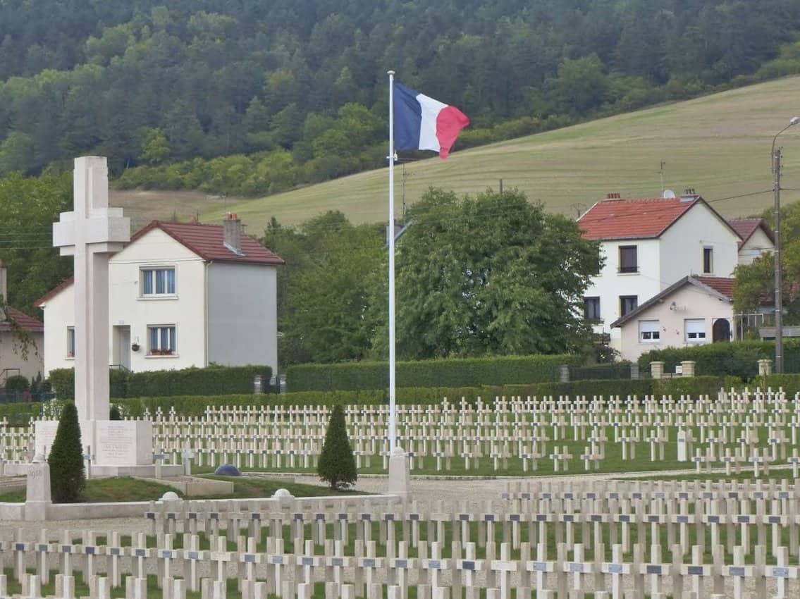 One of many the many military cemeteries that dot the idyllic landscape of Verdun, France.