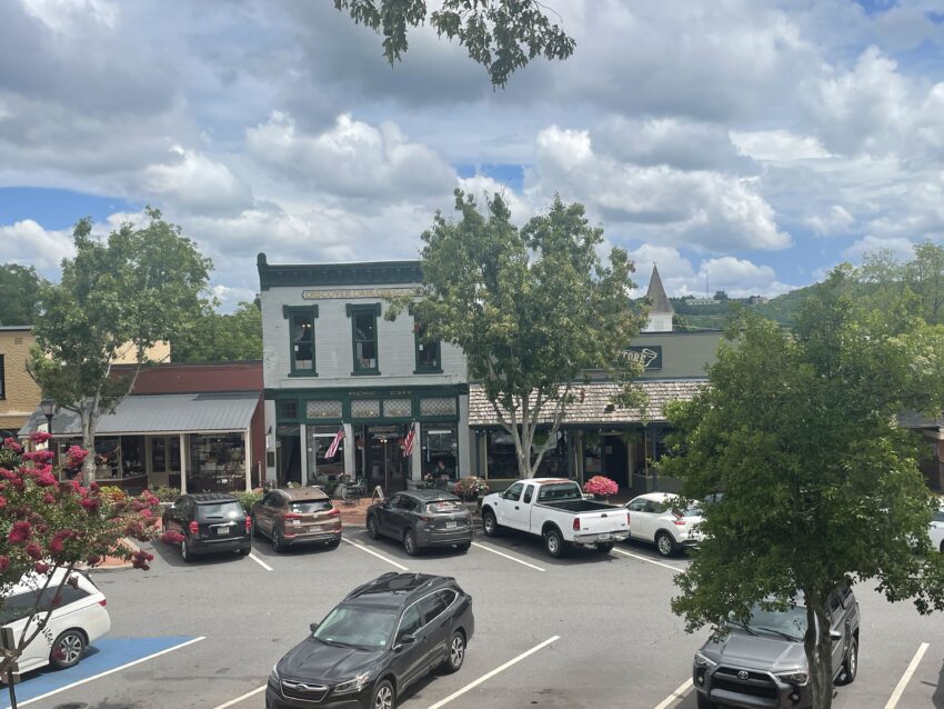 Dahlonega's town square is bordered by buildings during the town's gold rush days. If they could talk, they'd tell stories of treasures found and lost.