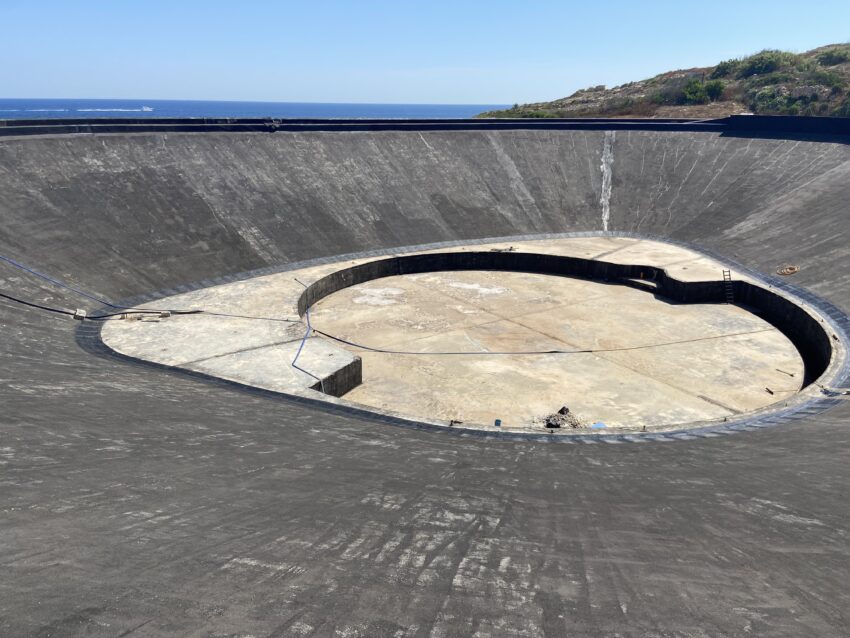 This water tank at Malta Film Studios is 11 meters deep and holds 12 million gallons of water. Photo by Marina Pascucci