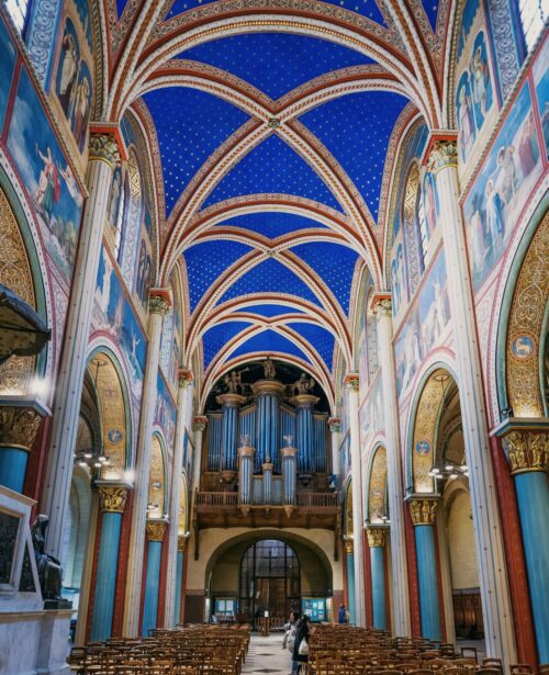 Interior of the Romanesque Church of Eglise Saint-Germain villages