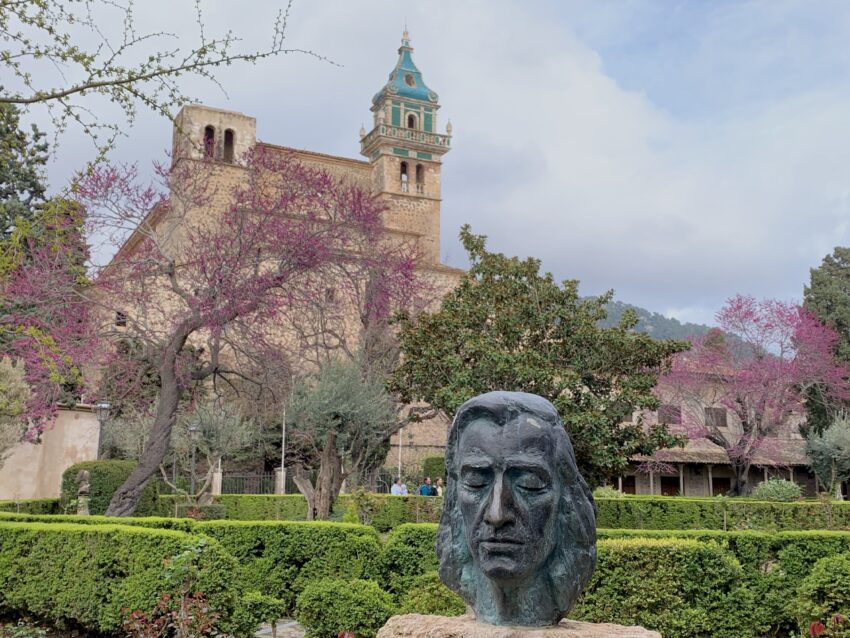 A bust of Frederic Chopin is in Valldemossa where composer Frederic Chopin lived and wrote his ‘Raindrop’ prelude.