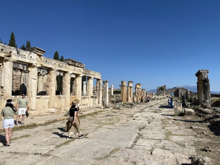 Hierapolis' main street was known as Frontinus street, and stood 14 meters wide.
