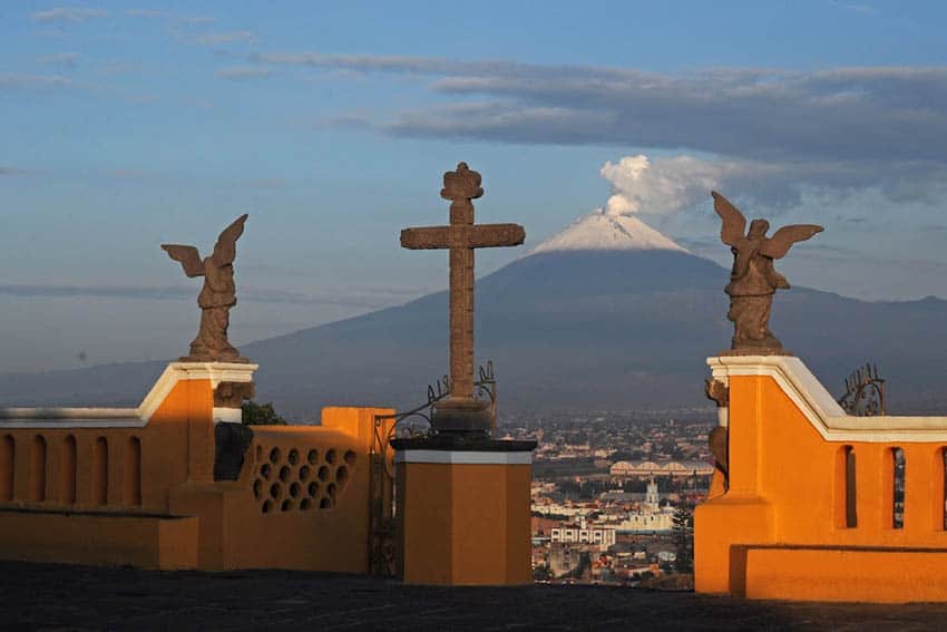 Popocatépetl from Santuario de la Virgen de los Remedios