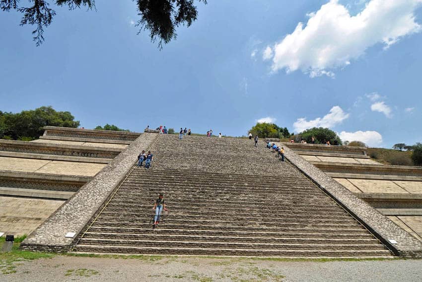 Reconstructed side of the Great Pyramid of Cholula.