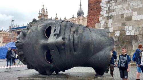 Old Town Square Sculpture in Krakow.