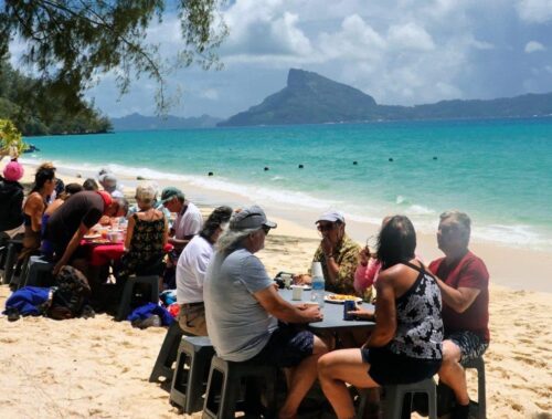 Tahitian food beach side