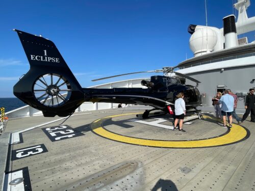 Helicopter number one on the Scenic Eclipse.