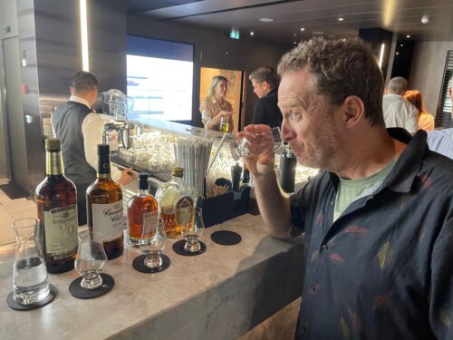 Robin discovered a few new tastes, testing out 71 different brands of Scothc at the bar on the Scenic Eclipse.