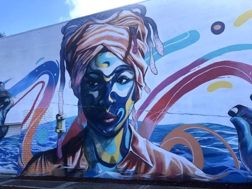 One of hundreds of murals located in downtown St. Petersburg-photo by Noreen Kompanik