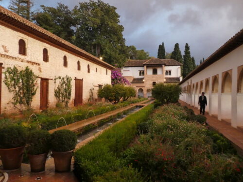 Gardens at the Alhambra in Granada Spain. Richard Frisbie photo.