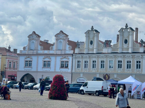 The main square in Kolin, Czech Republic.