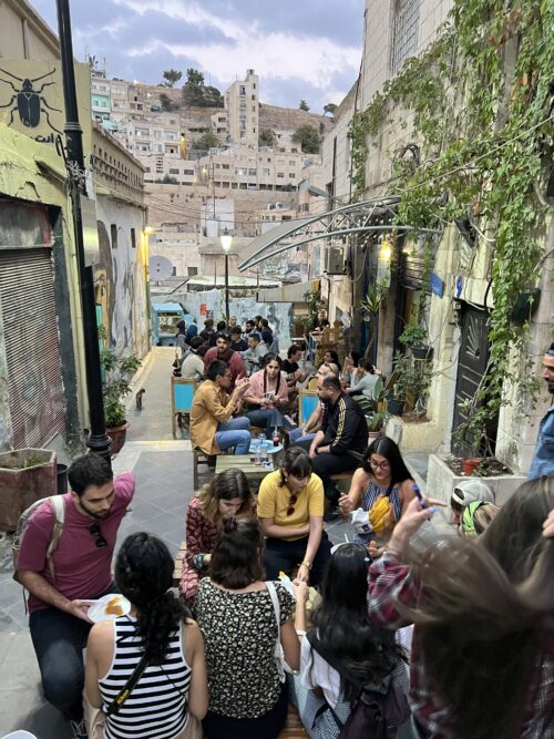 Alkalha Stairs in Jabal al-Weibdah and Ezwete, a nonprofit restaurant with a pay-it-forward concept.