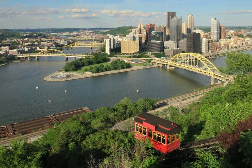 Pittsburgh's famous Duquesne funicular. Paul Clemence photos