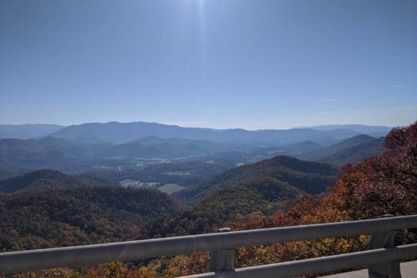 Foothills Parkway has some of the best panoramic views of the Smokies in Tennessee.
