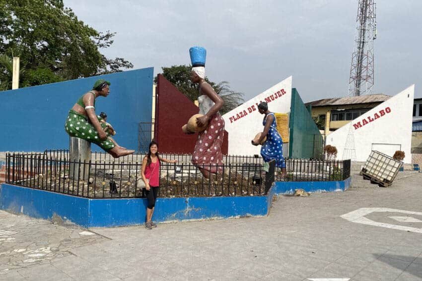 The importance of women in Equatorial Guinean society is celebrated at "La Plaza De La Mujer"