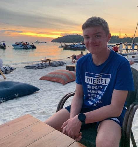 Settling down for sunset on Pattaya Beach!