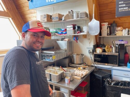 Chef Eddie at Beaver Mountain's cafeteria.