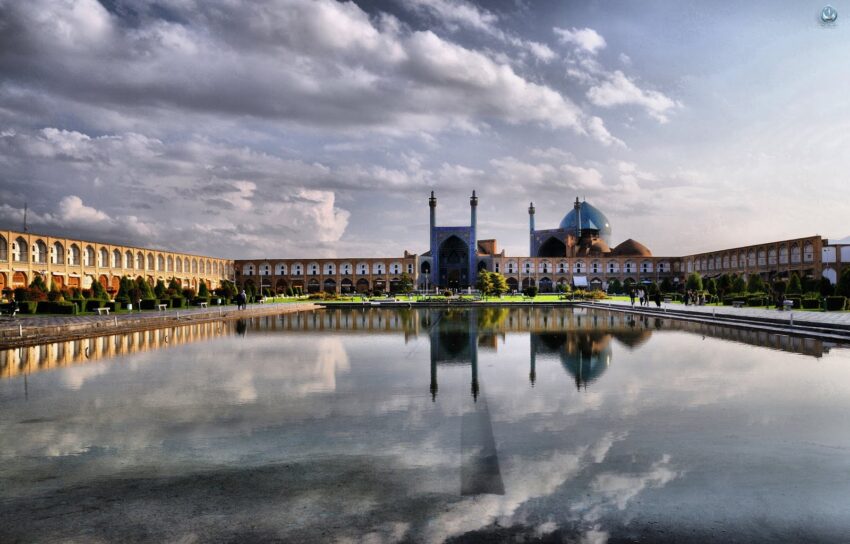 Historical city square of Isfahan, the most beautiful city in Iran.