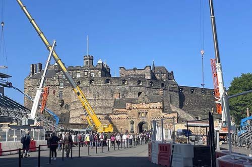 Edinburgh Castle continues to be used today. Recently, a temporary stadium was erected on its grounds for an event scheduled for this summer