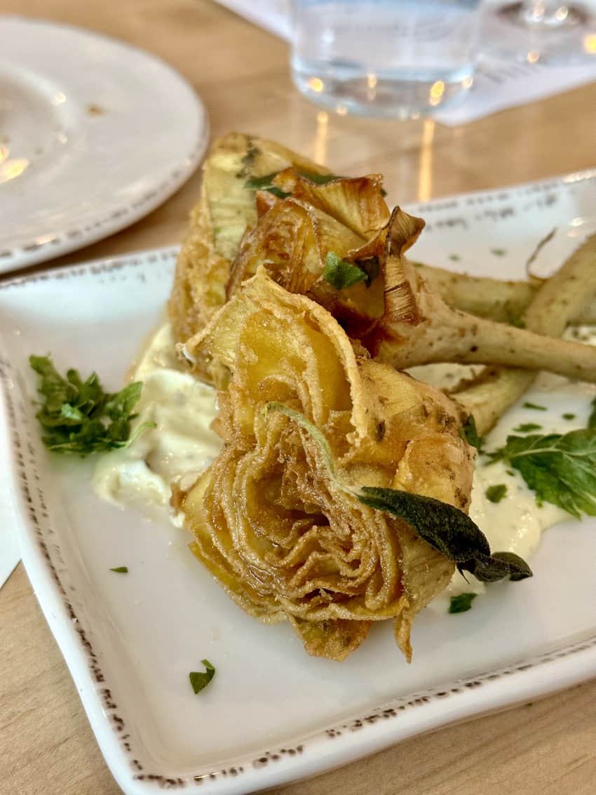 Fried artichokes the Ever Andalo way. 