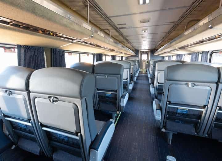 Amtrak train interior