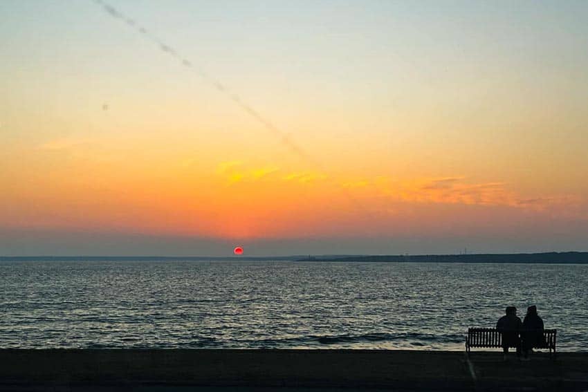 Ocean Drive's sunsets in Newport are always spectacular, no matter what time of year it is.