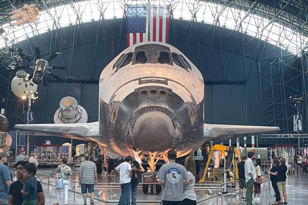 Discovering the Space Shuttle Discovery at Smithsonian Air & Space's Udvar-Hazy Center. Photo by Nils Larson