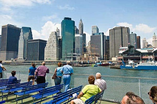 Sightseeing Manhattan from the Staten Island ferry
