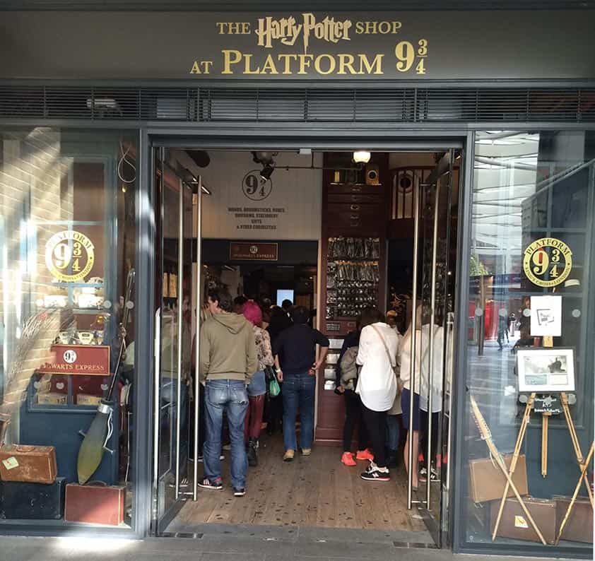 The Harry Potter Store at King’s Cross station.