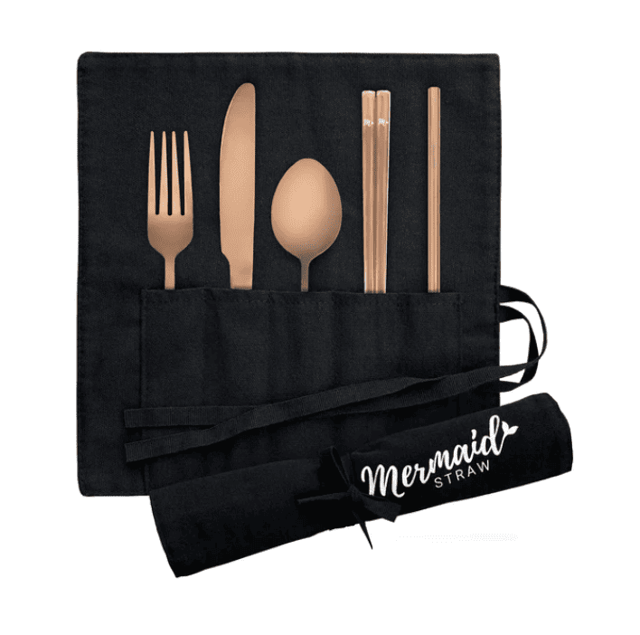 Chic flatware to go, by Mermaid Straw.
