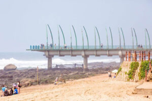 Whalebone pier at Umhlanga Rocks in the KwaZulu Natal Province of South Africa