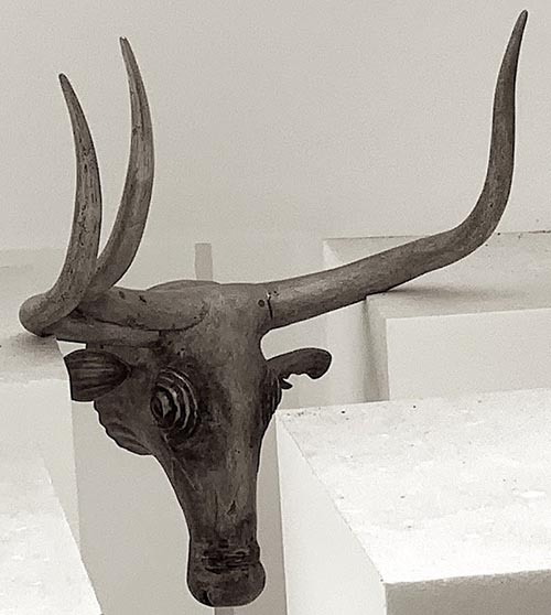 Picasso’s “Head of a Bull” made from two pieces – bicycle handlebars and seat at the Museo Picasso in Málaga.
