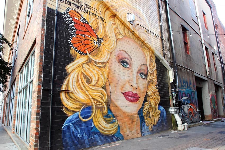 The Dolly Parton Mural Credit: Visit Knoxville