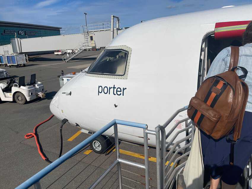 Smaller jets like this Porter Airlines Embraer are more susceptible to problems when passengers switch seats.