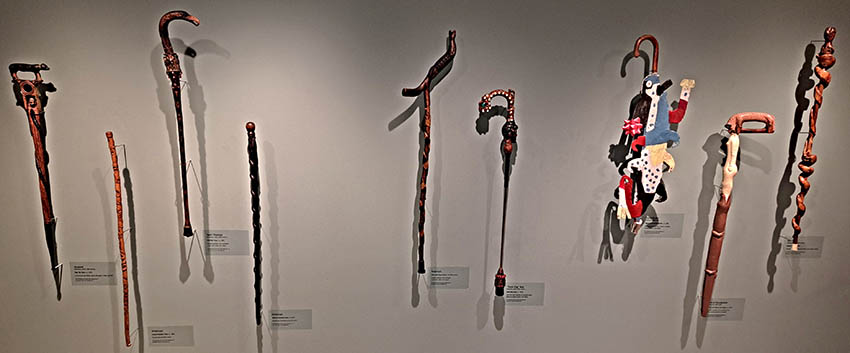 The Walking Sticks exhibit demonstrates the creative breath of the Milwaukee Art Museum